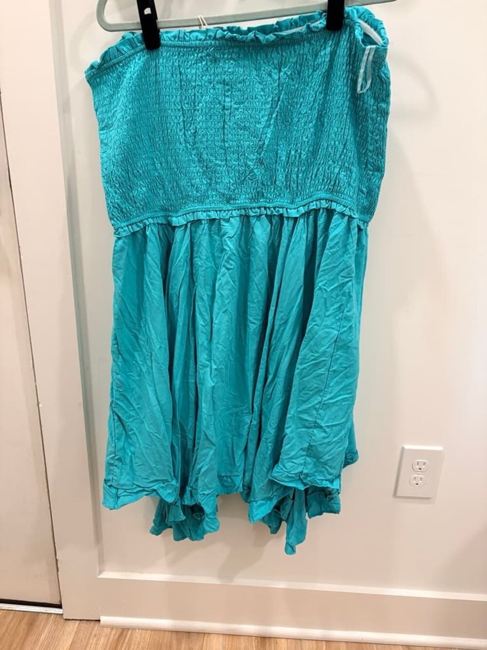 strapless high-low dress